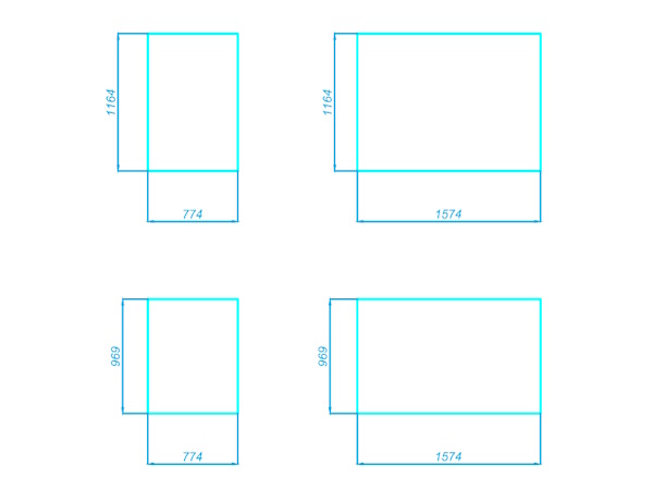 Бронированное стекло. Примеры возможных форм пулестойких стеклоблоков и стеклопакетов.